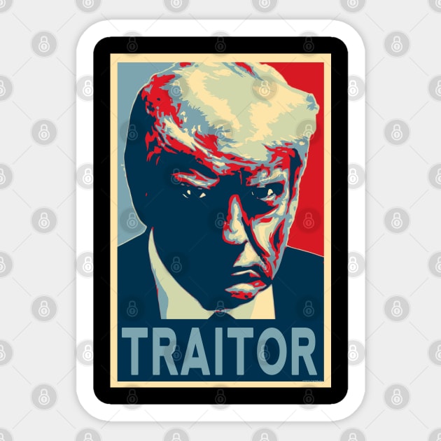 Trump Traitor Mugshot - by-CH3Media Sticker by CH3Media